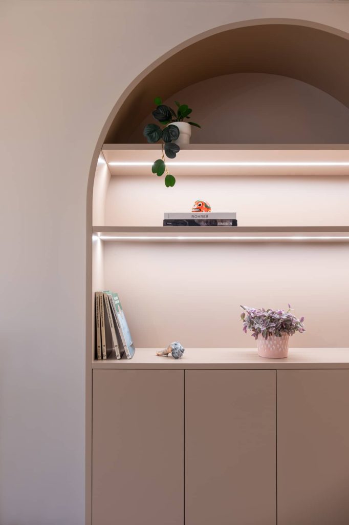 étagère sur mesure en arche